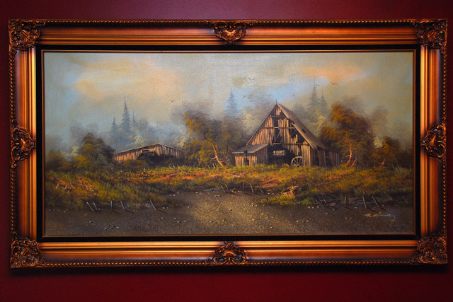 R. Hilton Landscape Painting of an Old Barn in Arts & Collectibles in City of Toronto