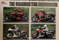 1985 The Roadbusters Superbike Comparo 2-Pg  Original Ad
