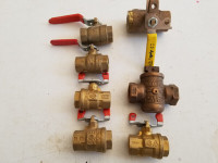 Assorted 3/4 inch ball valves