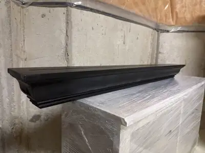 48” pottery barn black floating shelf, View more