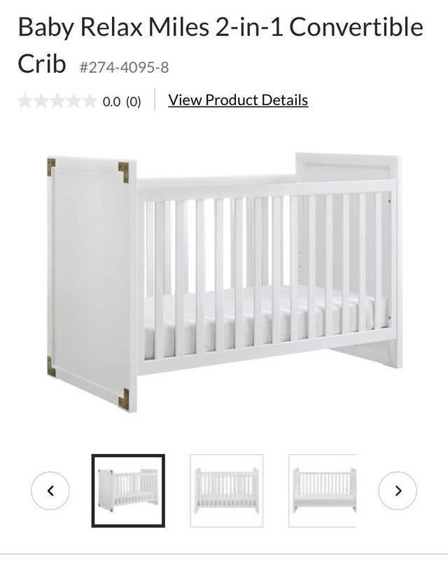 2 in 1 convertible Crib and waterproof mattress  in Cribs in St. Catharines
