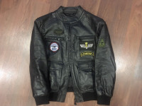Point zero kids medium  faux leather jacket EUC