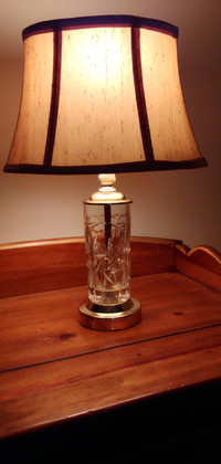 Lampes (2) de chevet, cristal de plomb pinwheel