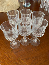 Cristal d’arques sherry glasses 6 