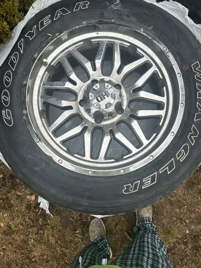 Set of 4, 20” Rims that will fit a tundra or sequoia, may fit others but you’ll have to do your rese...