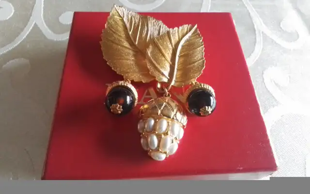 NEW - CRYSTAL GRAPES BROOCH - BY DESIGNER KENNETH JAY LANE in Jewellery & Watches in City of Toronto - Image 5