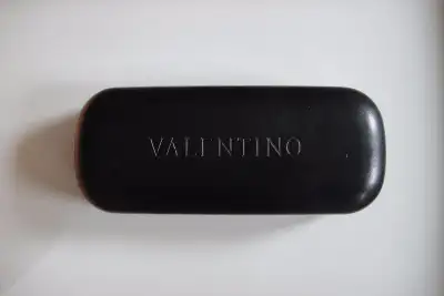 GUC has some minor scratches due to normal use. VALENTINO Black Hard Eyeglass Sunglass Case Conditio...