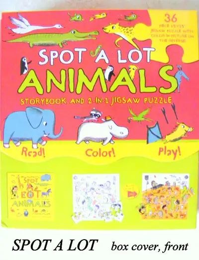 SPOT A LOT book and 2in1 puzzle and colouring board, boxed, View more