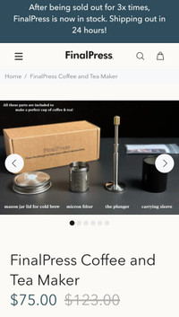 FinalPress Coffee and Tea Maker