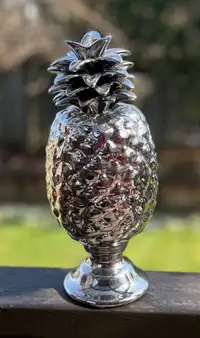 Silver Pineapple Decor - Ceramic