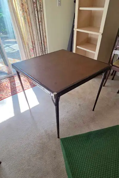 Folding Card Table Wood Top, View more