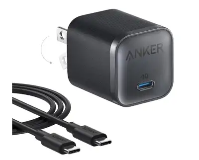 Anker Nano 45W Type C Charger Fast Charging, Compact and Foldable Plug USB C Charger Block for Samsu...