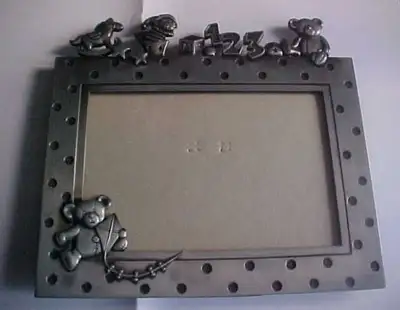 PEWTER BABY PICTURE FRAME, View more