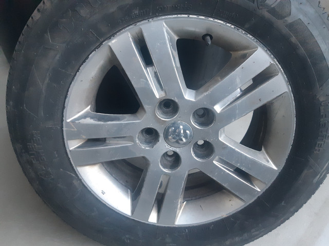  225/65/17  Firestone tires on rims for sale. Contact 6472142944 in Garage Sales in Barrie