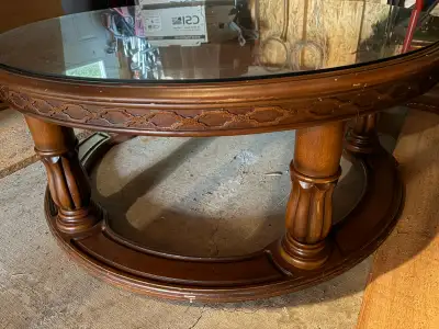 Round Glass Coffee Table, View more