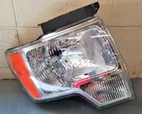 2009-14 Ford F150 Pass Side Headlight Housing with Chrome Bezel