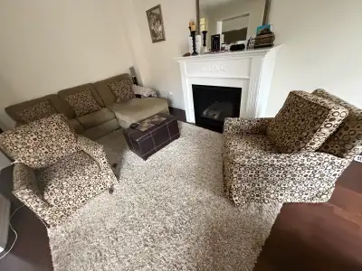 Sectional Sofa & Two Armchairs , View more