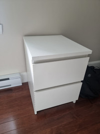 MALM2-drawer chest, white