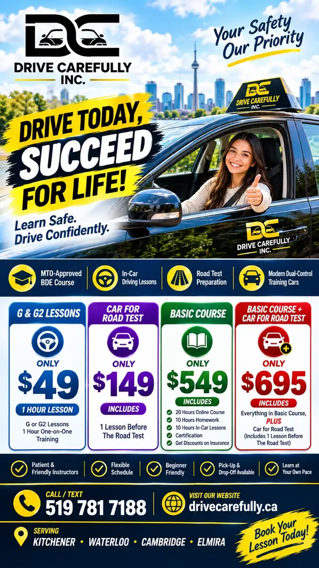 Driving Lessons and Road Test G/G2