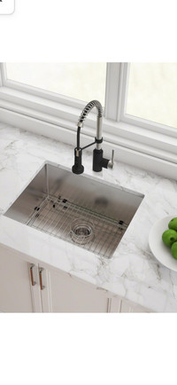New Kraus deep stainless steel sink