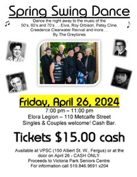 Spring Swing Dance - Elora Legion on April 26!