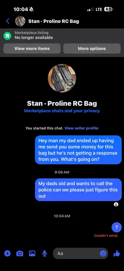 This man is a scammer and will take your money and not give your item Gives address on library ln Pl...