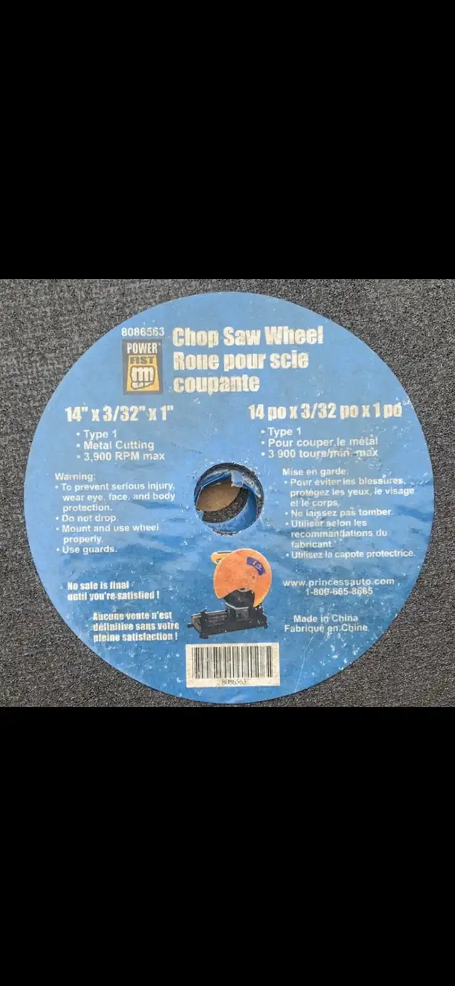 chop saw wheels in Power Tools in Chatham-Kent - Image 3