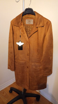 Women's Italian Suede Long Jacket