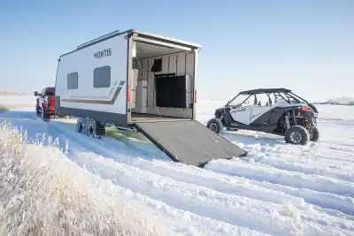 PROUDLY Made in CANADA NEW! 2025 Montis AT20TH Aluminum Overland Toy Hauler. 4 Season All welded alu...