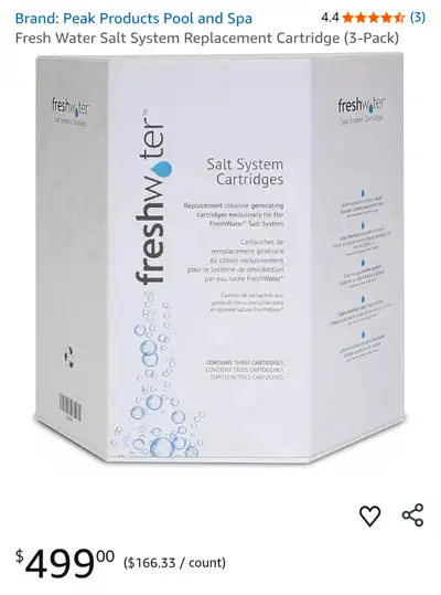 Fresh Water Salt System Replacement Cartridge (3-Pack), View more