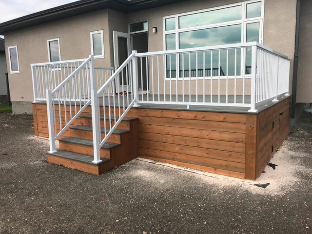 decks and front porches aluminum railing composite in Decks & Fences in Winnipeg - Image 2