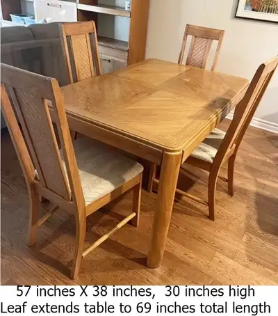 Dining Room Table, 4 Chairs and Hutch, View more