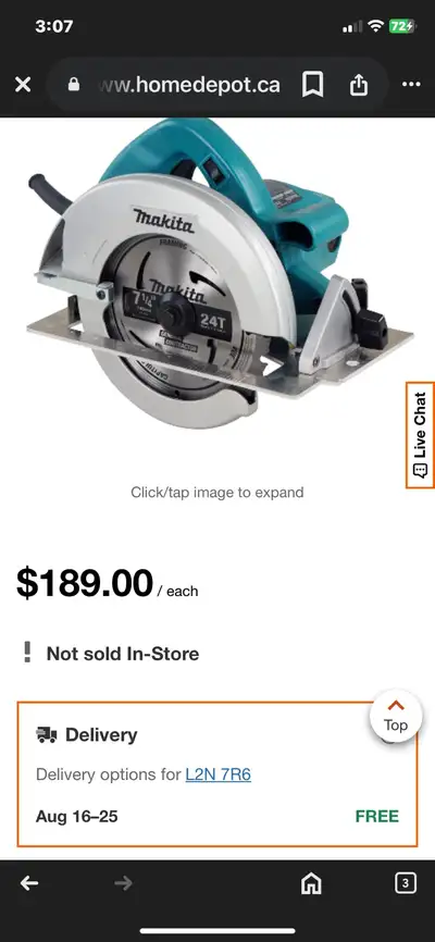Makita circular saw (new)., View more