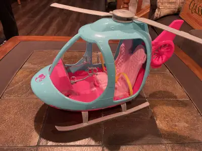Take Barbie on a high-flying adventure with this stylish, pre-loved Barbie Helicopter, perfect for i...