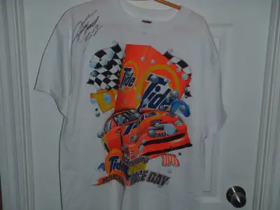 Ricky Craven Autographed T- Shirt and Hat, View more