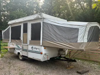 1995 jayco 10’ tent trailer This trailer had a canvas replacement about 8 years ago. The canvas is i...