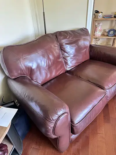 Leather Loveseat, View more