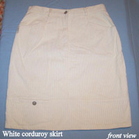 SAMPA skirt, 100% cotton, corduroy, cream, soft 42,active casual