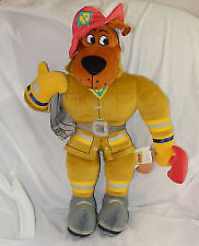 ▀▄▀NEW-Scooby-Doo Huge Firefighter Plush Toy&Book With DVD