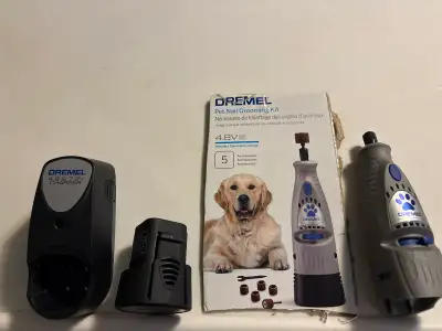 I am selling a Dremel pet nail grooming kit in used condition, ideal for keeping your pet's nails tr...
