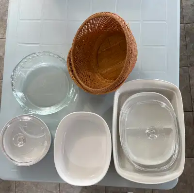 Assorted Kitchen Bakeware: CorningWare & Glass Dishes, View more