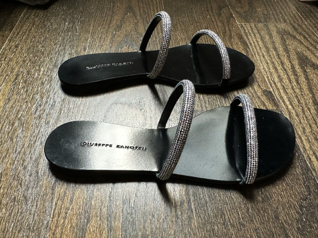Giuseppe Zanotti Black Crystal Croisette Sandals in Women's - Shoes in Mississauga / Peel Region - Image 2