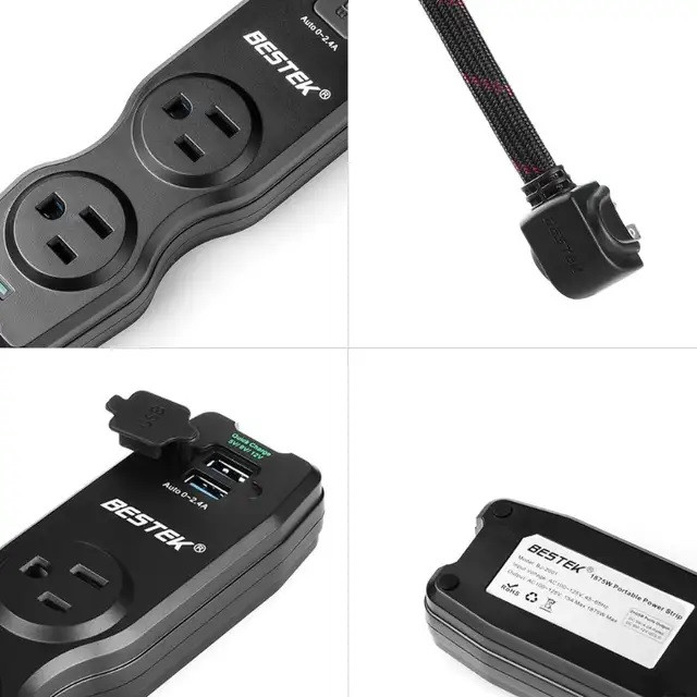 2-Outlet Travel Power Strip with 4.2A Dual Smart USB Charge port in General Electronics in Oakville / Halton Region