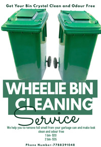Garbage bin cleaning service 
