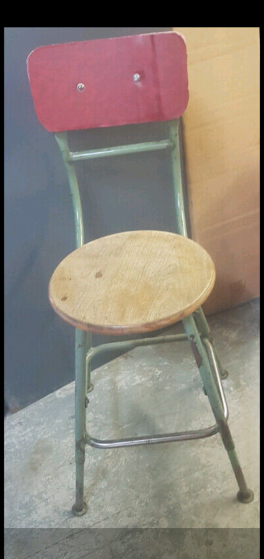 Vintage Adjustable Metal Stool , View more