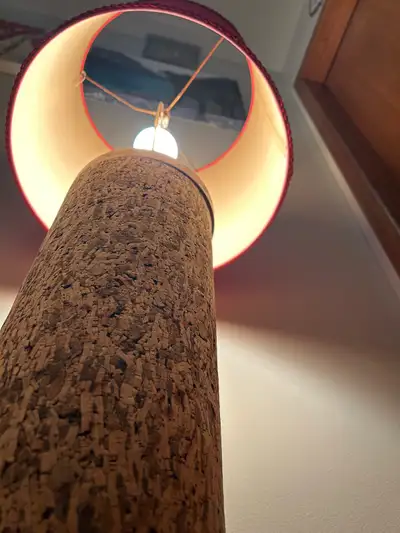 Vintage High End Cork Table Lamp, View more