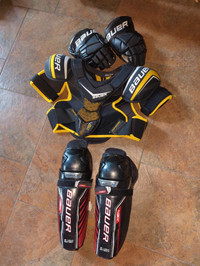 Hockey Gear Shin Shoulder Glove Age 10-12 - Can Sell Separately