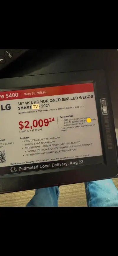 Bought brand new august 2024 at Best Buy, was professional installed in my apartment September 2024...