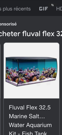 Aquarium Récifal Fluval Flex 32,5 Gallons