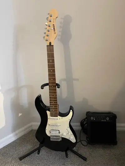 EG 112C, YAMAHA ELECTRIC GUITAR W/STAND AND AMPLIFIER, View more